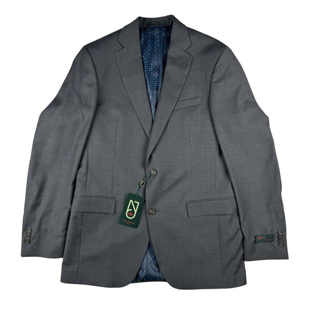 Ted Baker Jake CT Blazer Suit Jacket Grey Size US 42 L